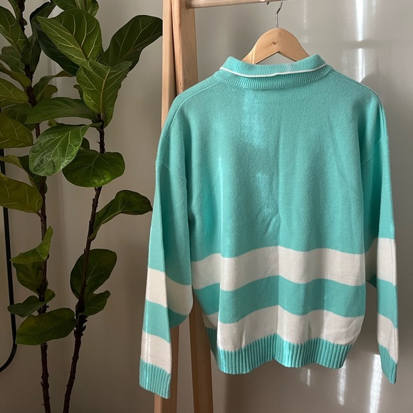 Vintage Made in USA Preppy Knit Sweater Striped - Picture 5 of 7